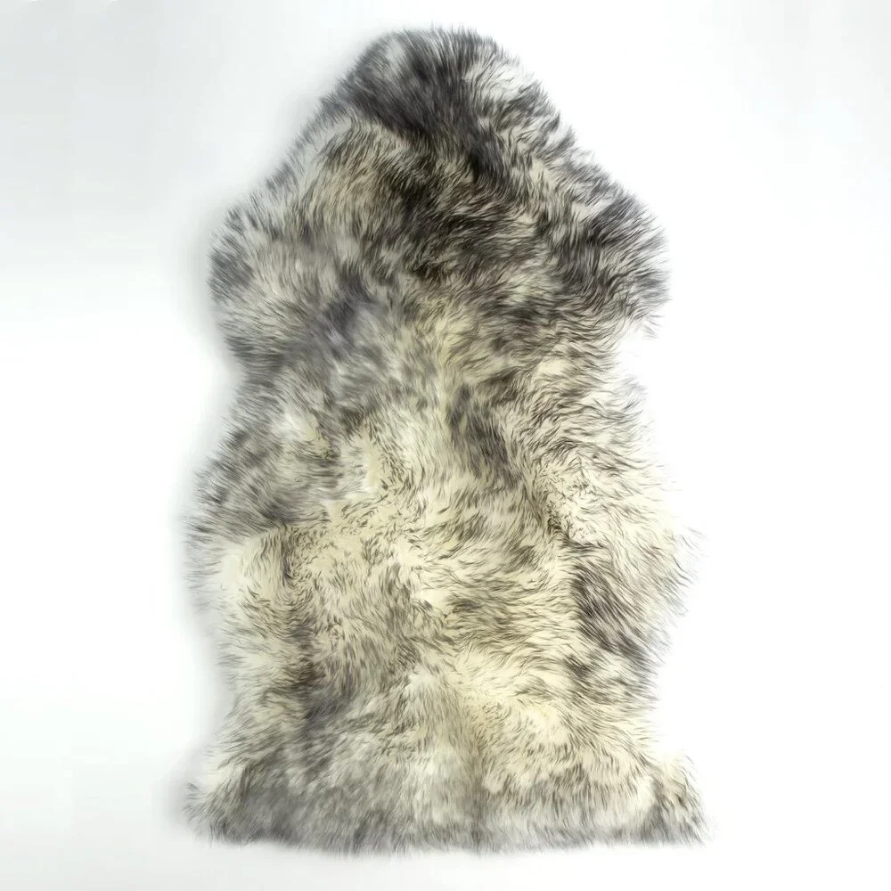 New Premium Genuine Sheepskin Rug White Grey Real Australia Sheepskin Natural